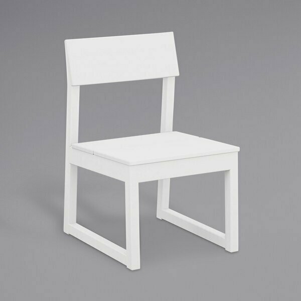 Polywood EMD100WH Edge White Dining Side Chair 633EMD100WH